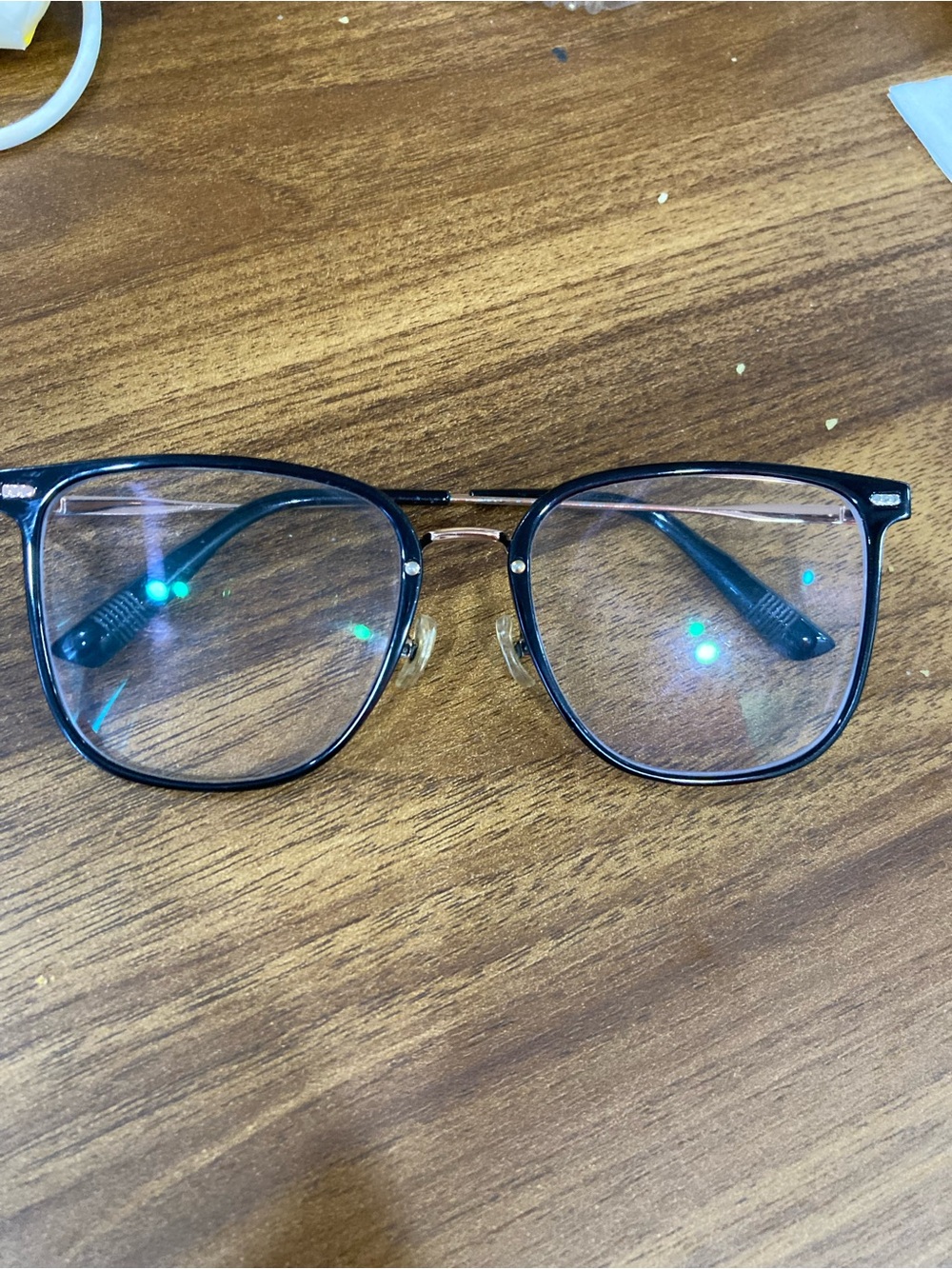 Classic Black and Gold Women's Eyeglasses